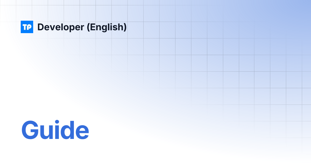 Guide | Developer (English)